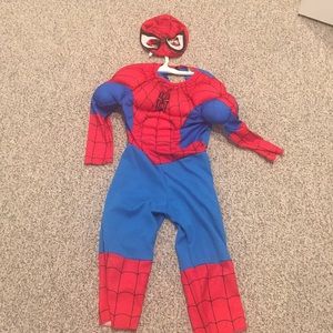 Toddler 3-4 spider man costume.  Worn once.